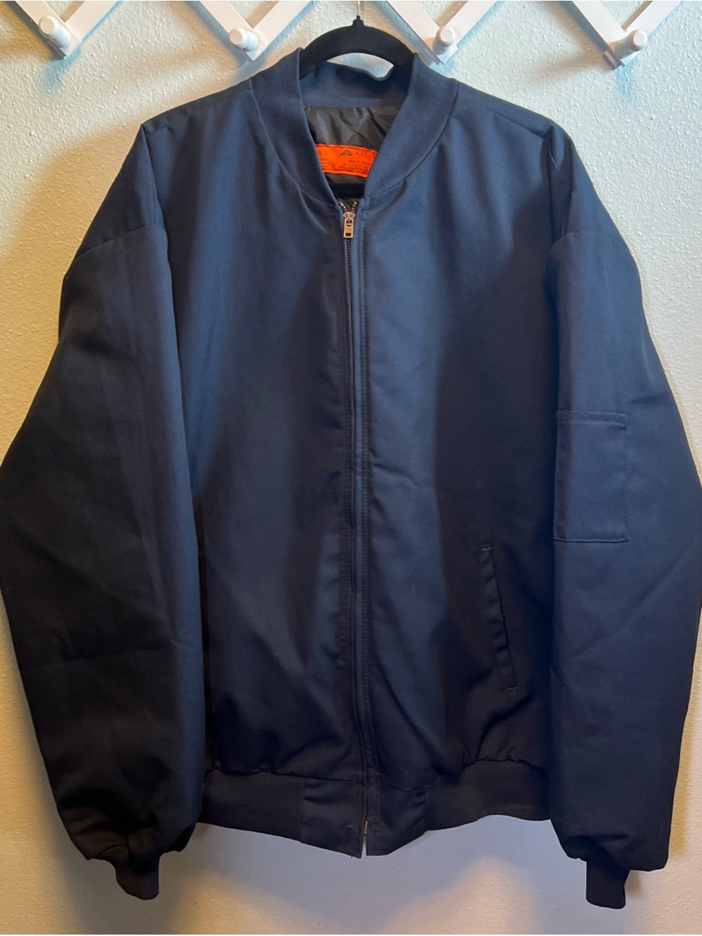Red Kap Work Jacket Quilted Lined Talon Bomber Vintage Y2K Mens XXL Blue